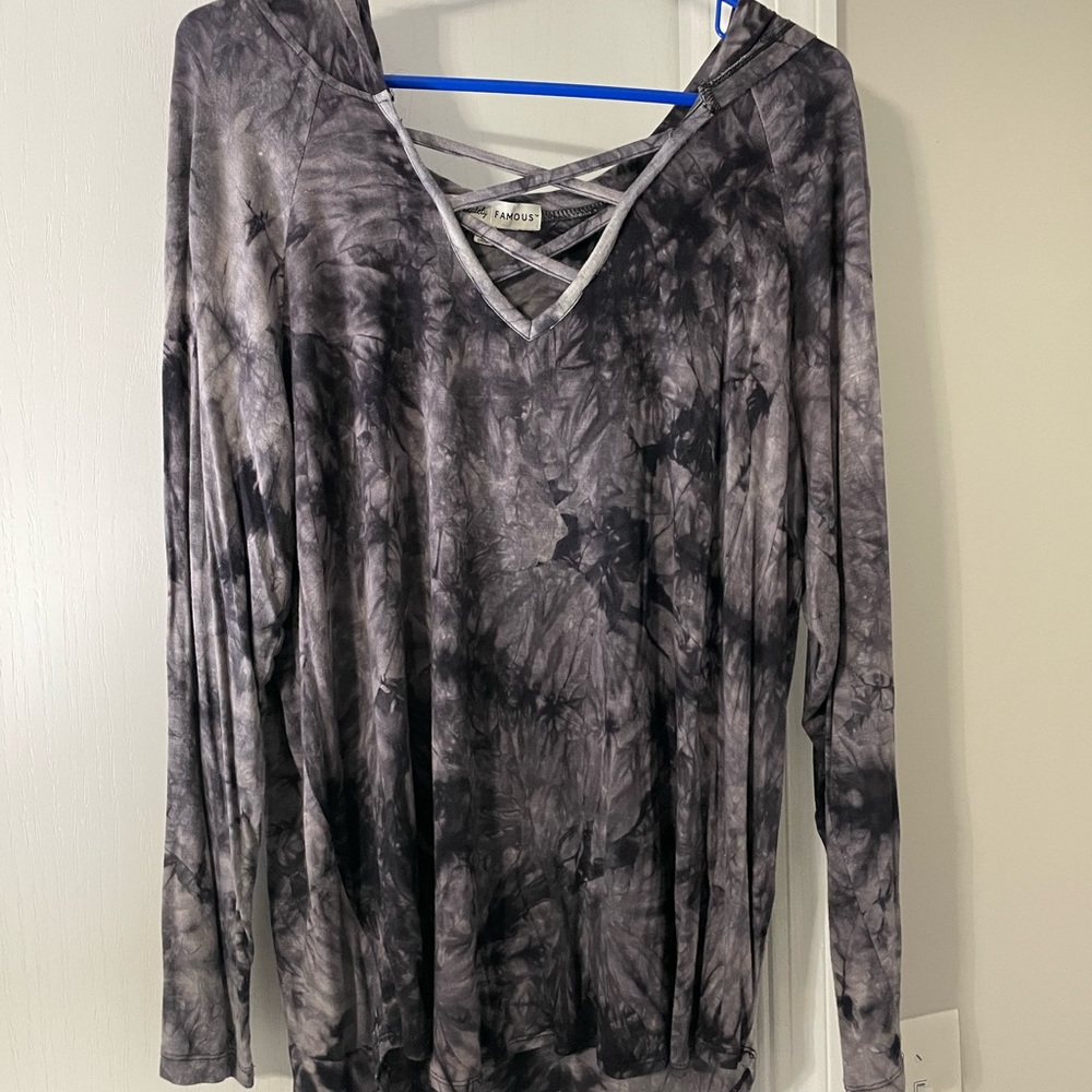 Grey tie dye hoodie